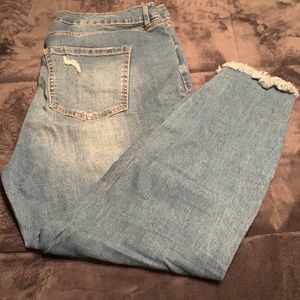 Refuge Destroyed Crop Jeans
